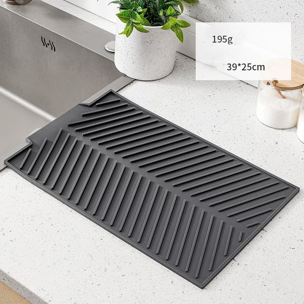 Silikon tørkematte for kjøkkenbenk DarkGrey