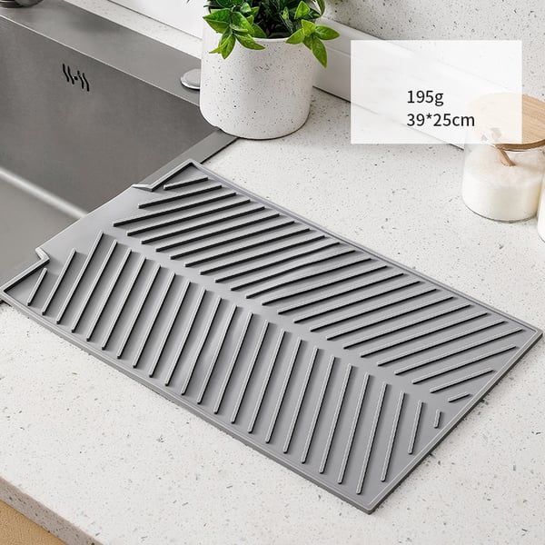 Silikon tørkematte for kjøkkenbenk Grey