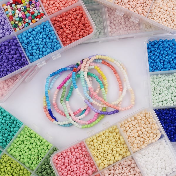 9-delat kit med glaspärlor Multicolor1