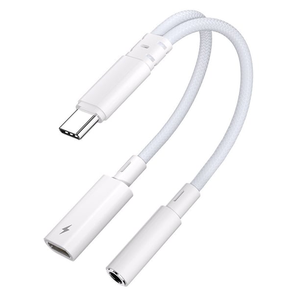 AC06_P15 USB-C til 3,5 mm lydadapter med PD-lading