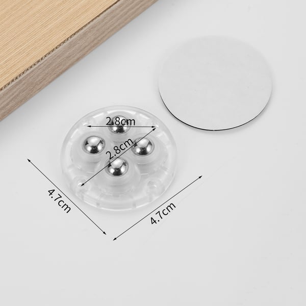 20 stk. møbelhjul, selvklebende dreiehjul, kraftige møbelhjul (4-pakning) Transparent
