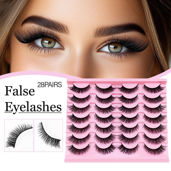 Black Terrier Lashes FH03 (14 par) - Naturlige og fyldige 3D-falske øyevipper
