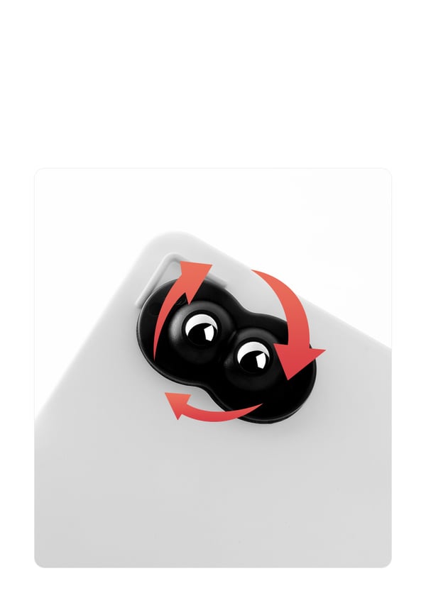 16 stk selvklebende møbelhjul med kulelager - stillegående og enkel bevegelse Black