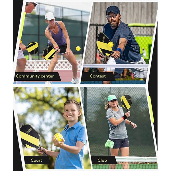 Pickleball-sæt - Glasfiberketsjere, bolde og taske 9