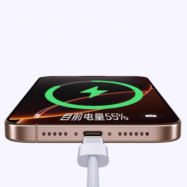 2-pack punottu USB-C - USB-C -kaapeli - harmaa ja valkoinen 1m