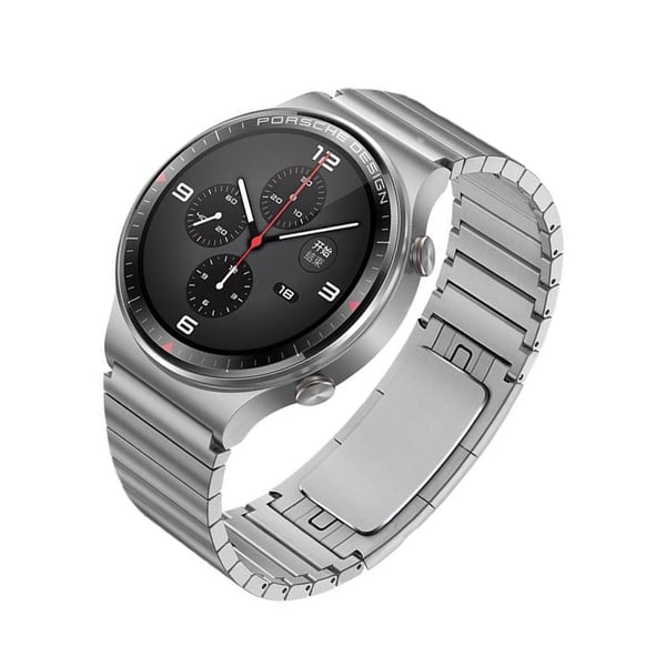 Sølv urrem i rustfrit stål til Huawei GT3 GT2 Pro 46mm