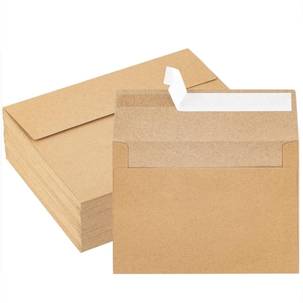 Rustikke Kraftkonvolutter A4 (10,8x15,9cm, 50-pakning)