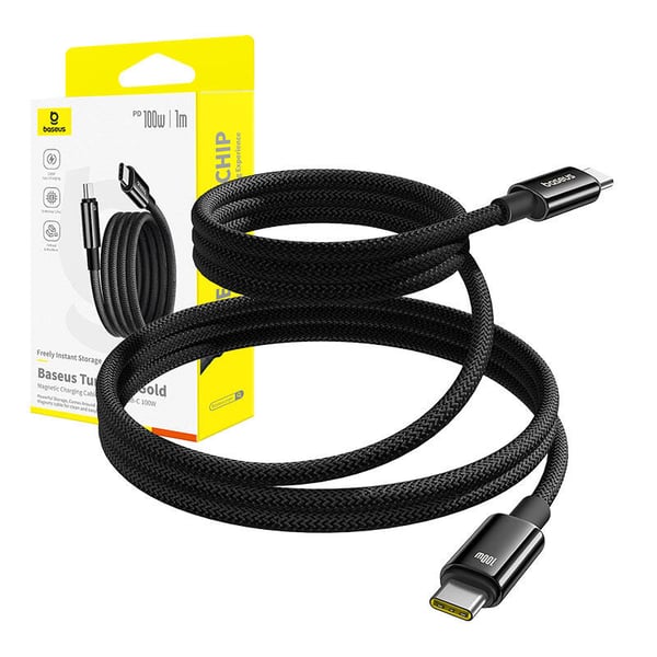 Baseus Tungsten Gold Ladekabel USB-C til USB-C 100W 1m (sort)