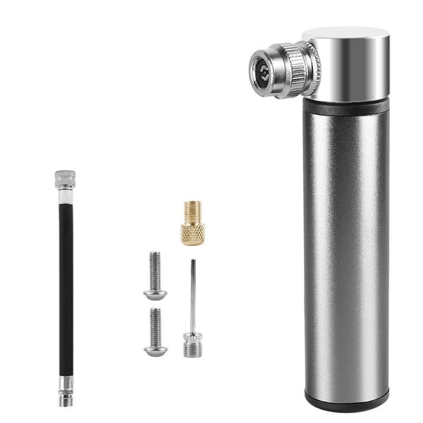 Mini cykelpumpe i aluminiumlegering Silver