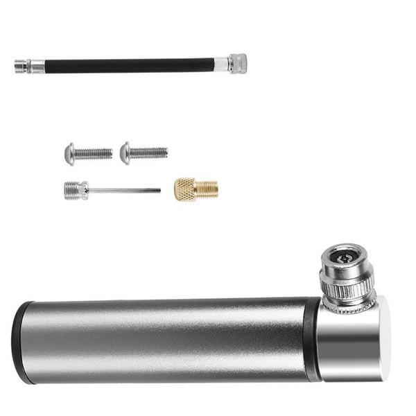 Mini cykelpumpe i aluminiumlegering Silver