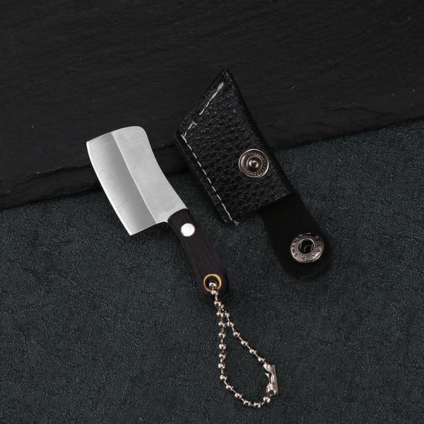 Mini nøkkelkniv, lommekniv i rustfritt stål for EDC, frukt, pakkeåpning