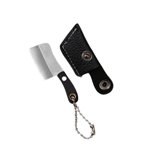 Mini nøkkelkniv, lommekniv i rustfritt stål for EDC, frukt, pakkeåpning
