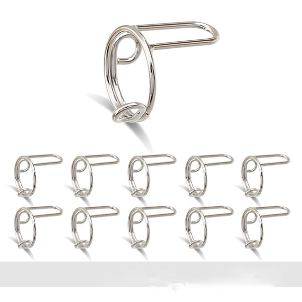 Irrotettavat kynsirenkaat akryylikynsiin, 10 kpl Silver