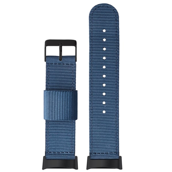 Nylon klokkereim til Fitbit Charge 5, pustende sport-erstatningsreim Blue