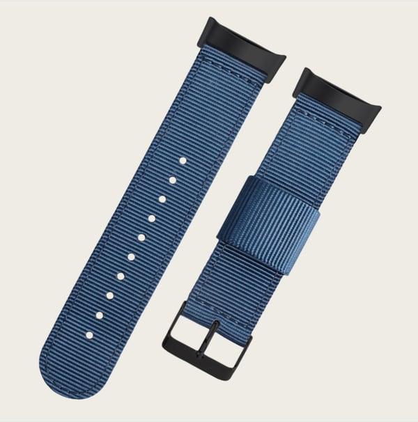 Nylon klokkereim til Fitbit Charge 5, pustende sport-erstatningsreim Blue