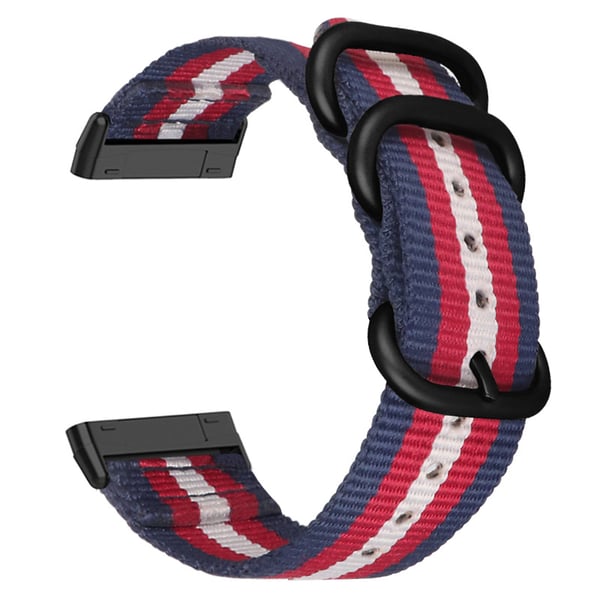 Nailonranneke Fitbit Versa 3/Senselle Blue+red+black Nailonranneke Fitbit Versa 3/Senselle Blue+red+black