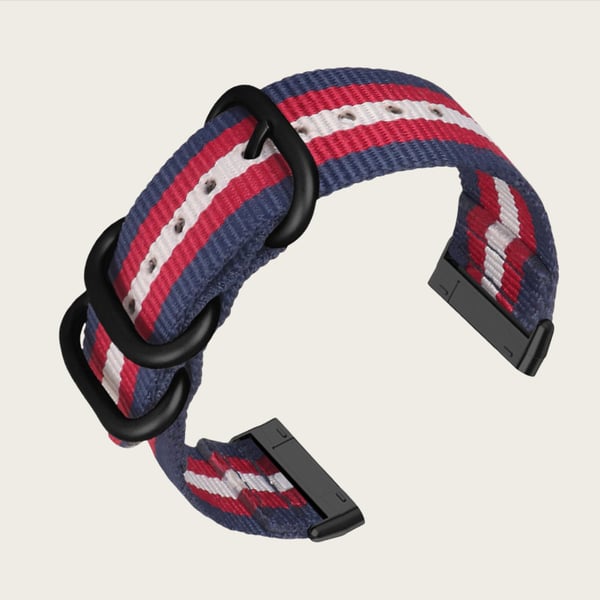 Nailonranneke Fitbit Versa 3/Senselle Blue+red+black