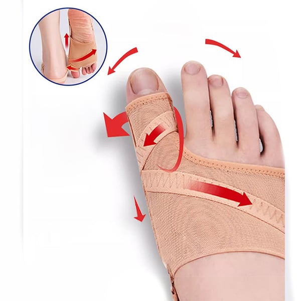 Hallux Valgus Korrigerer, Pustende Skinne for Tåretting og Bunionslindring S