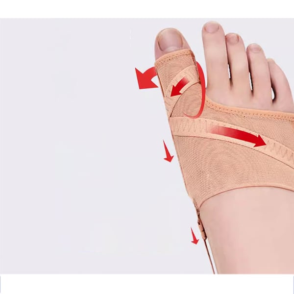 Hallux Valgus Korrigerer, Pustende Skinne for Tåretting og Bunionslindring S