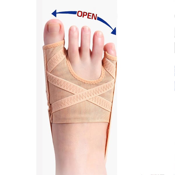 Pustende dobbelt tåskille for hallux valgus og overlappende tær M