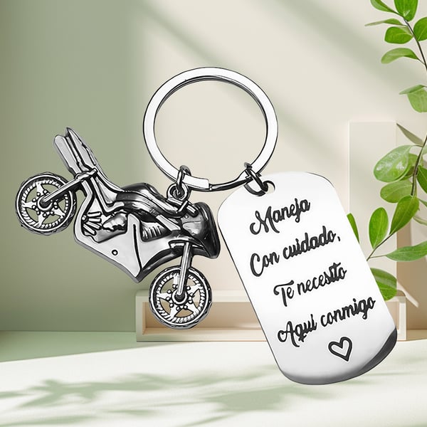 Moottoripyörän inspiroiva avaimenperä