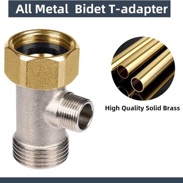 3/8" messing treveis kobling for bidettoalett