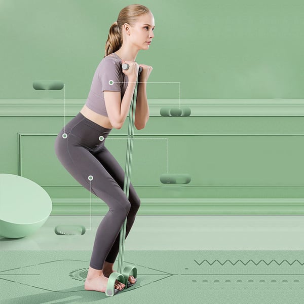 Fodpedal Træningsbånd (6-Rørs Design) Green