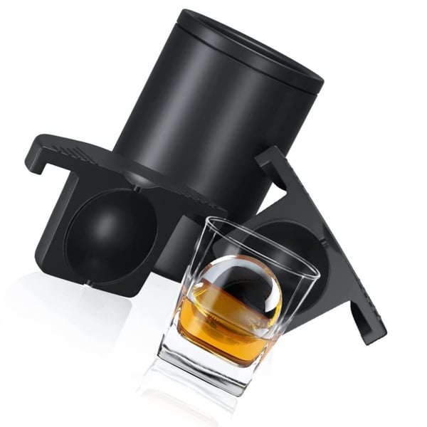 Krystallklar issfæreform - Silikon isballbrett for cocktails og whisky