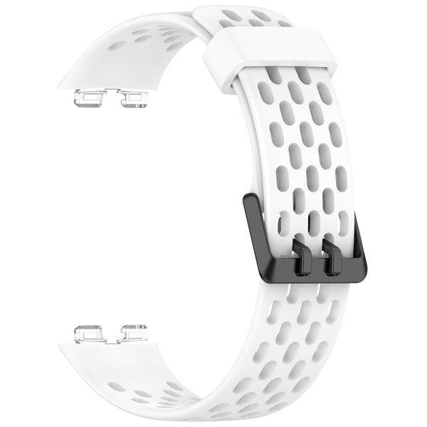 Utskiftingrem til Huawei Band 10/9/8 - Pustende design med hull White