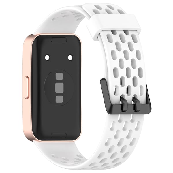 Utskiftingrem til Huawei Band 10/9/8 - Pustende design med hull White