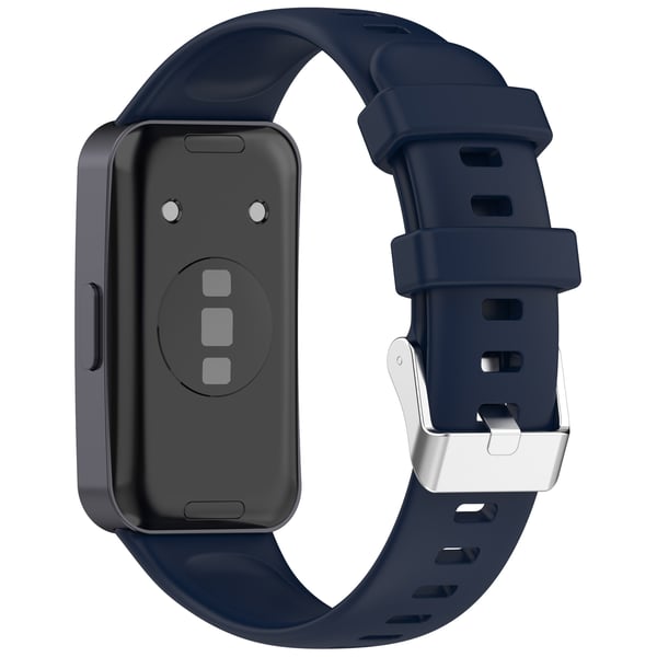 Pehmeä silikoninen ranneke Huawei Band 10/9/8:lle (metallilukolla) Blue