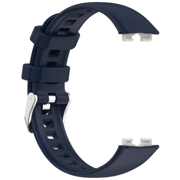 Pehmeä silikoninen ranneke Huawei Band 10/9/8:lle (metallilukolla) Blue