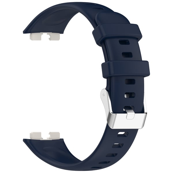 Pehmeä silikoninen ranneke Huawei Band 10/9/8:lle (metallilukolla) Blue