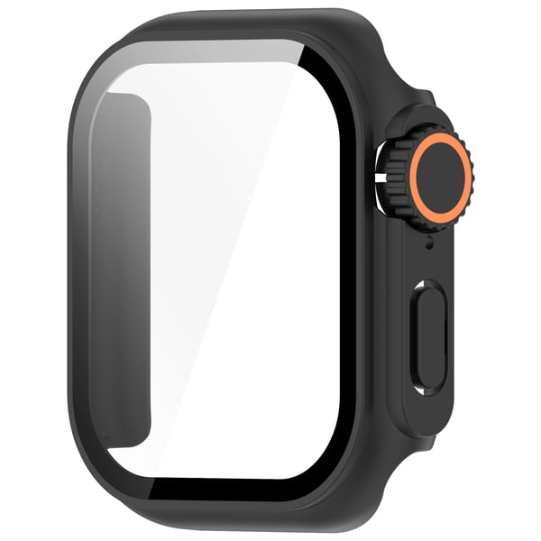 Beskyttelsesdeksel til Apple Watch - Hard PC og herdet glass Black 46 mm