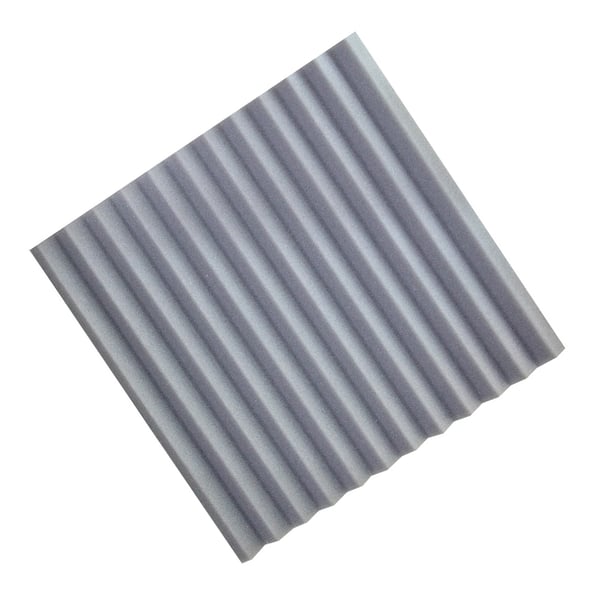 Lydabsorberende skumpaneler Grey 12-pack L