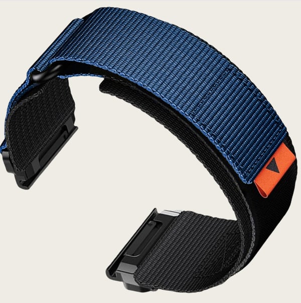 26 mm nylon urrem til Garmin Fenix 8/7X Pro/5X/6X Blue