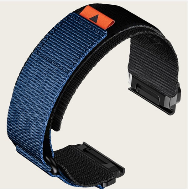 26 mm nylon urrem til Garmin Fenix 8/7X Pro/5X/6X Blue