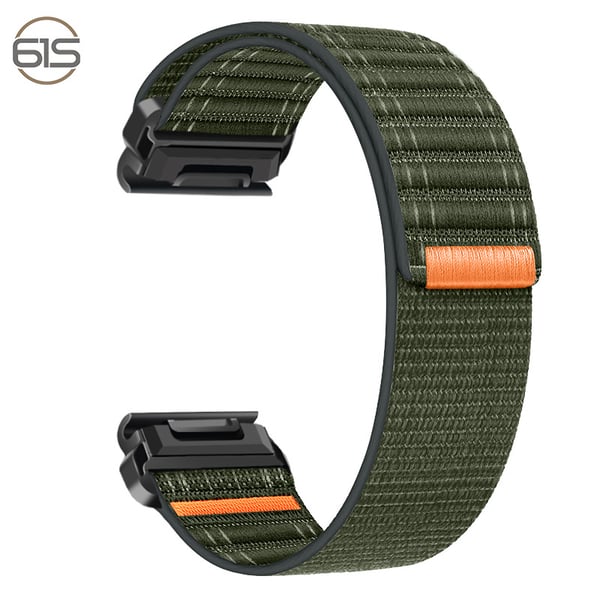 22mm Nylon urrem til Garmin Fenix 8/567X/pro/Epix 935/965 Green