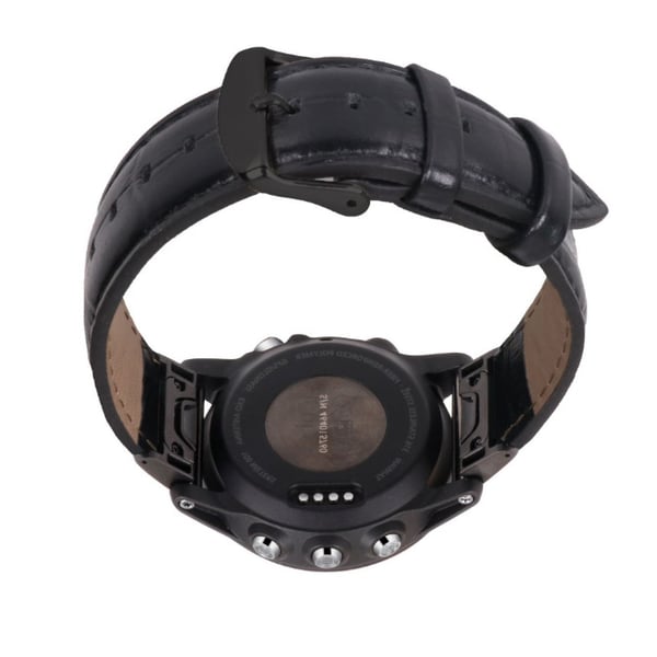 Remme i ekte lær til Garmin Fenix 7X 7S Black 20 mm