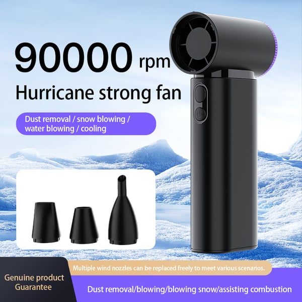 GY01 Hurricane Force Mini Fan: Kraftig og bærbar kjøling Black