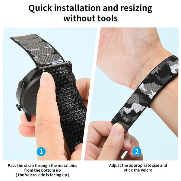 Nylon klokke reim for Garmin Fenix 7X/7/6/5 MultiColor 26 mm