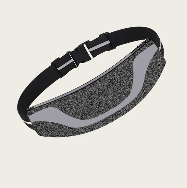 Løpebelte med midjepakke for menn og kvinner, vannavstøtende løpeveskebelte for iPhone 14 Pro Max Samsung Pixel Grey