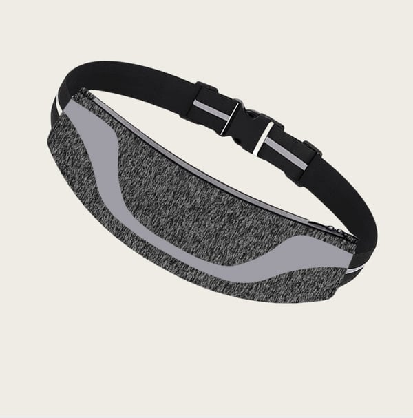 Løpebelte med midjepakke for menn og kvinner, vannavstøtende løpeveskebelte for iPhone 14 Pro Max Samsung Pixel Grey