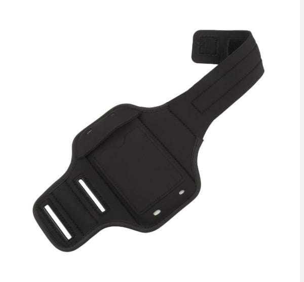Sportsarmbånd for løping (Stor: Passer opptil 7 tommer) Black+Sliver