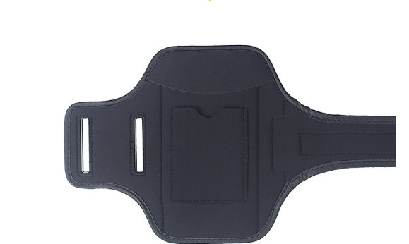 Sportsarmbånd for løping (Stor: Passer opptil 7 tommer) Black+Sliver