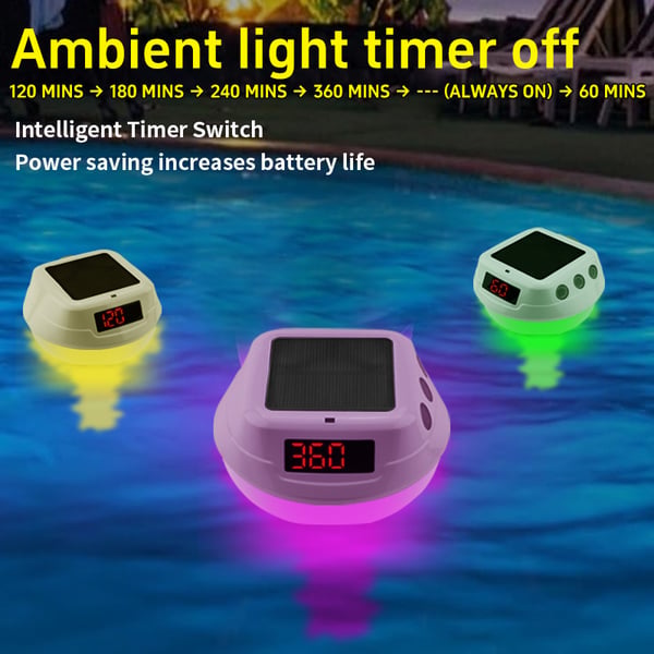 Trådløst flytende bassengtermometer med LED-skjerm Blue