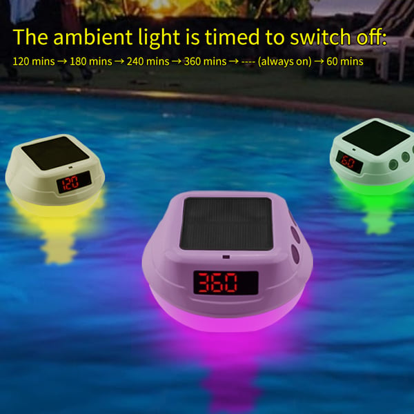 Trådløst flytende bassengtermometer med LED-skjerm Blue