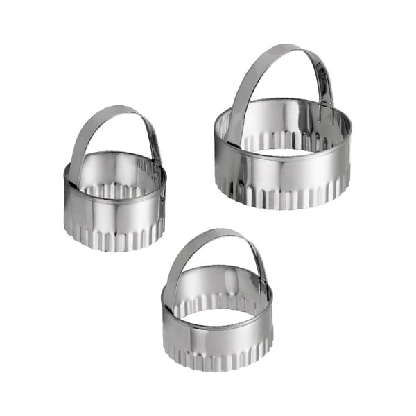 Sett med kakeskjærere med plommeblomst (3 deler) Model 1