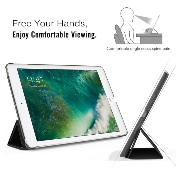 Deksel til iPad Air 1/iPad Air 2/New iPad 9.7 tommer, sort