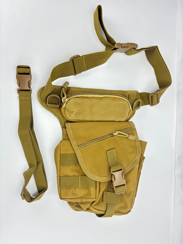 Taktisk benveske - Slitesterk Oxford-stoff Khaki